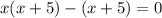 x(x+5)-(x+5)=0