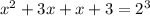 x^2+3x+x+3=2^3