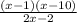 \frac{(x-1)(x-10) }{2x-2}