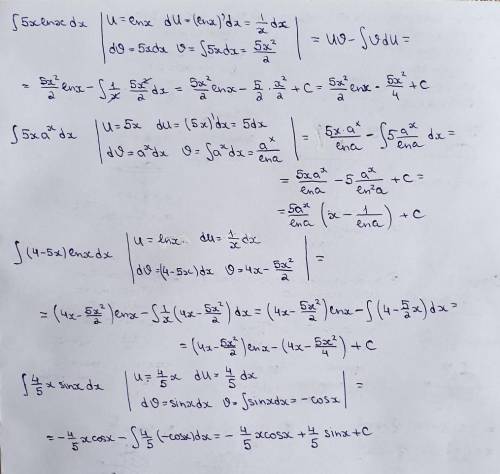 с интегралами. Решать все четыре методом подстановки (t).