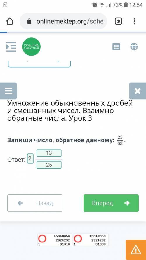 Умножение обыкновенных дробей и смешанных чисел. Взаимно обратные числа. Урок 3 25/63 ответ:Запиши ч