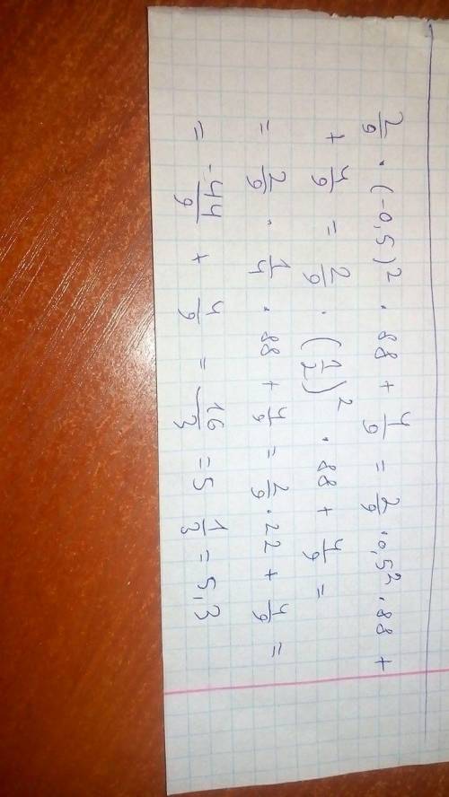 Знайди відповідь: Скільки буде дорівнювати m² n + , якщо m= - 0,5, n = 88.