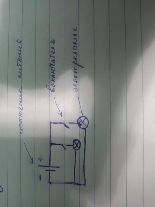 Начертите схему собранной электрической цепи​