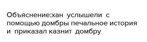 Выпиши предложение о том,как властелин узнал о гибели сына Легенда о домбре​