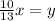 \frac{10}{13} x = y