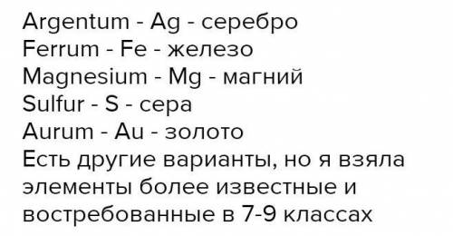 Назовите химические элементы латинские названия которых начинается со следующих букв a) H б)A и В) C