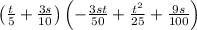 \left(\frac{t}{5}+\frac{3s}{10}\right)\left(-\frac{3st}{50}+\frac{t^{2}}{25}+\frac{9s}{100}\right)