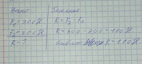 определите равнодействующую силу если два мальчика тянут ящик в разные стороны один со силой 200 Нью