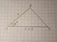 Одна зі сторін трикутника на 3 см більша за іншу. Знайдіть ці сторони, якщо кут між ними 30°, а плош
