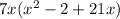 7x(x^{2} -2+21x)