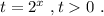 t = 2^x\ , t0\ .