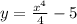 y=\frac{x^4}{4} -5