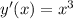 y'(x)=x^3