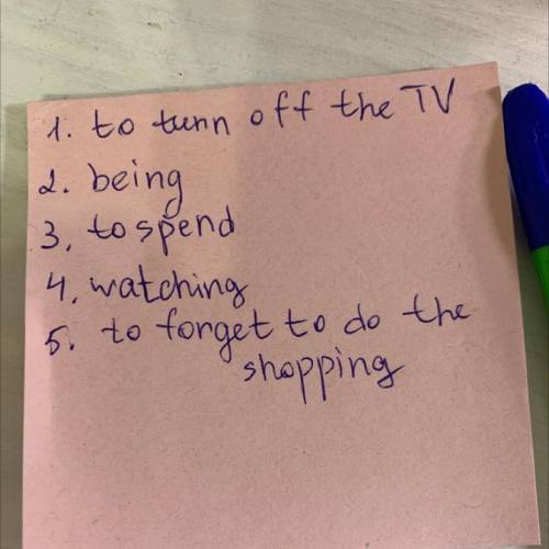 1. She always remembers turning off / to turn off the TV before she goes out. 2. Do you expect bein