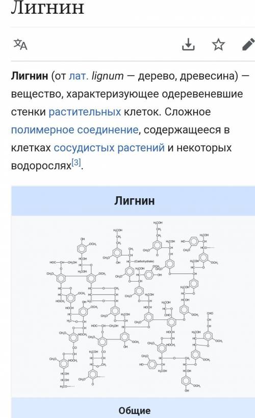 Что такое лигнин, какое его значение? ​