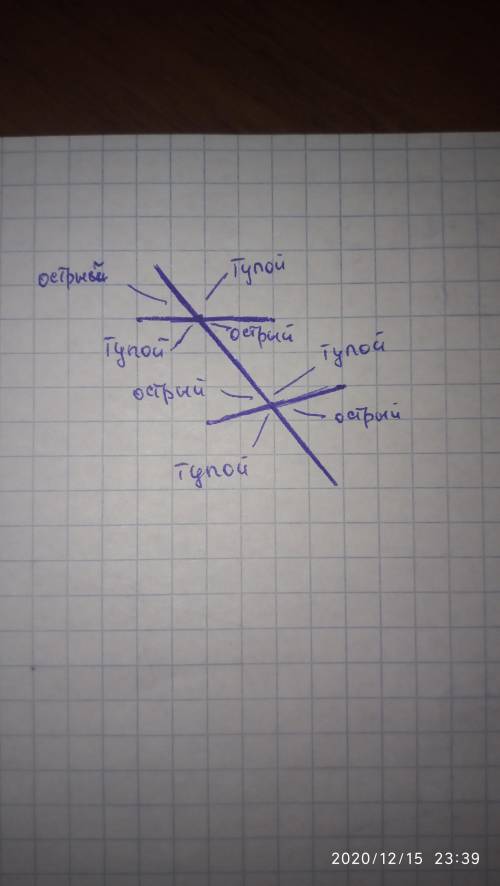 Чи правильно , що коли при перетині двох прямих січною утворилися чотири гострі кути та чотири тупі