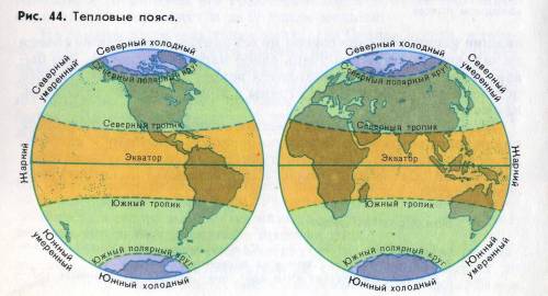 Между чем находится тропический пояс освещенности ​