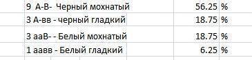 Черная окраска шерсти доминирует над белой, мохнатая форма шерсти - над гладкой. Гены окраски и форм