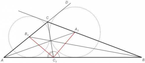 В треугольнике ABC пусть угол ACB = 120 °, а биссектрисы внутреннего угла, проходящие через A, B и C