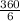 \frac{360}{6}