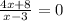 \frac{4x+8}{x-3} = 0