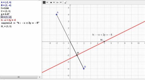 9 класс! УМОЛЯЮ Задано точки А(-2;4) и В(2;-4). Составьте уравнение прямой, которая перпендикулярна