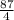 \frac{87}{4}