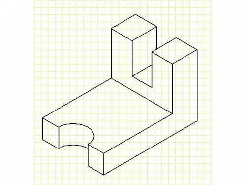 черчение 7 класс необходимо построить третий вид и изометрию. ( Хотя-бы изометрию отвечать честно ли