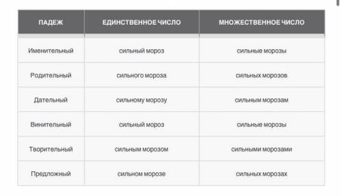 Просканируй попадья просклоняй по падежам словосочетания из текста сильный мороз ​