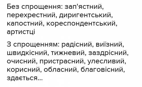 ть запишіть слова дві колонки там де є спрощенняприголосних в другу яких не маєбезболіс..Ний, особис