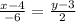 \frac{x-4}{-6} = \frac{y-3}{2}