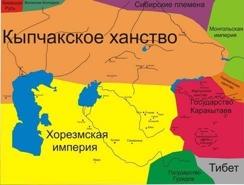 2. Покажите на карте территорию тюркских государств [4] А) Государство Караханидов Б) Государство Ка