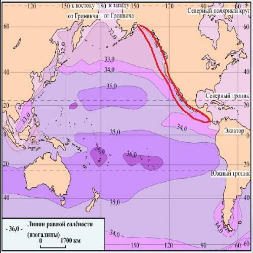 Кто с географией 7 класс сочь Определите по карте соленость воды Тихого океана вдоль западного побер