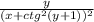 \frac{y}{(x+ctg^2(y+1))^2}