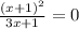 \frac{(x+1)^2}{3x+1}=0