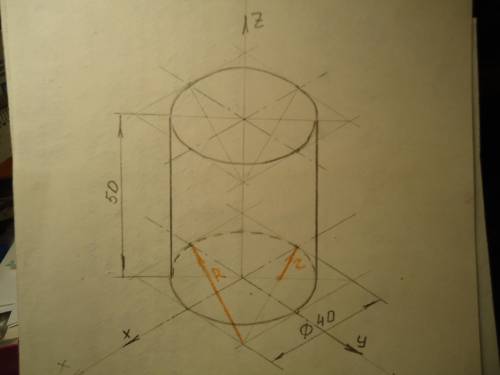 Постройте изометрию кругового цилиндра r20 мм высота 50 мм нужна как можно скорее