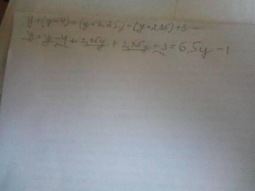 Y+(y-4)+(y×2,25)+(y×2,25)+3))=29,5