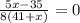 \frac{5x-35}{8(41+x)} =0