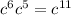 c^{6}c^{5}=c^{11}