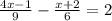 \frac{4x-1}{9} - \frac{x+2}{6}=2