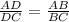 \frac{AD}{DC} = \frac{AB}{BC}