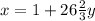 x=1+26\frac{2}{3}y