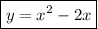 \boxed{y=x^2-2x}