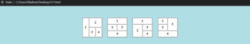 Напишите 4 таблицы на html вот так100px все квадратытоко кодом
