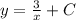 y = \frac{3}{x} +C