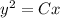 y^2 = Cx