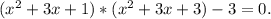 (x^2+3x+1)*(x^2+3x+3)-3=0.\\