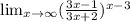 \lim_{x \to \infty}(\frac{3x-1}{3x+2} )^{x-3}