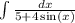 \int\limits \frac{dx}{5 + 4 \sin(x) } \\