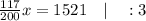 \frac{117}{200}x=1521 \quad | \quad :3